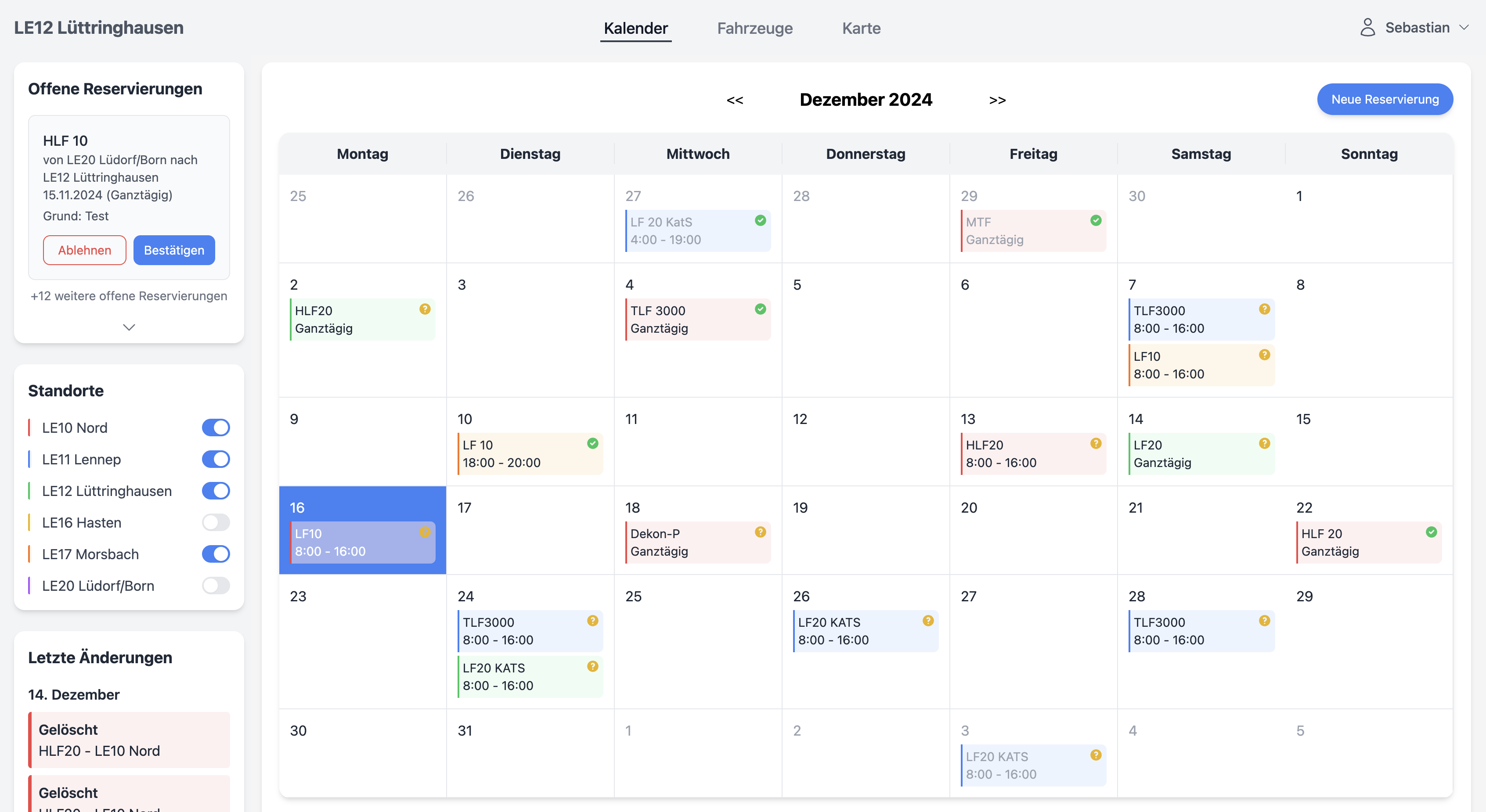 FireFleet Kalender